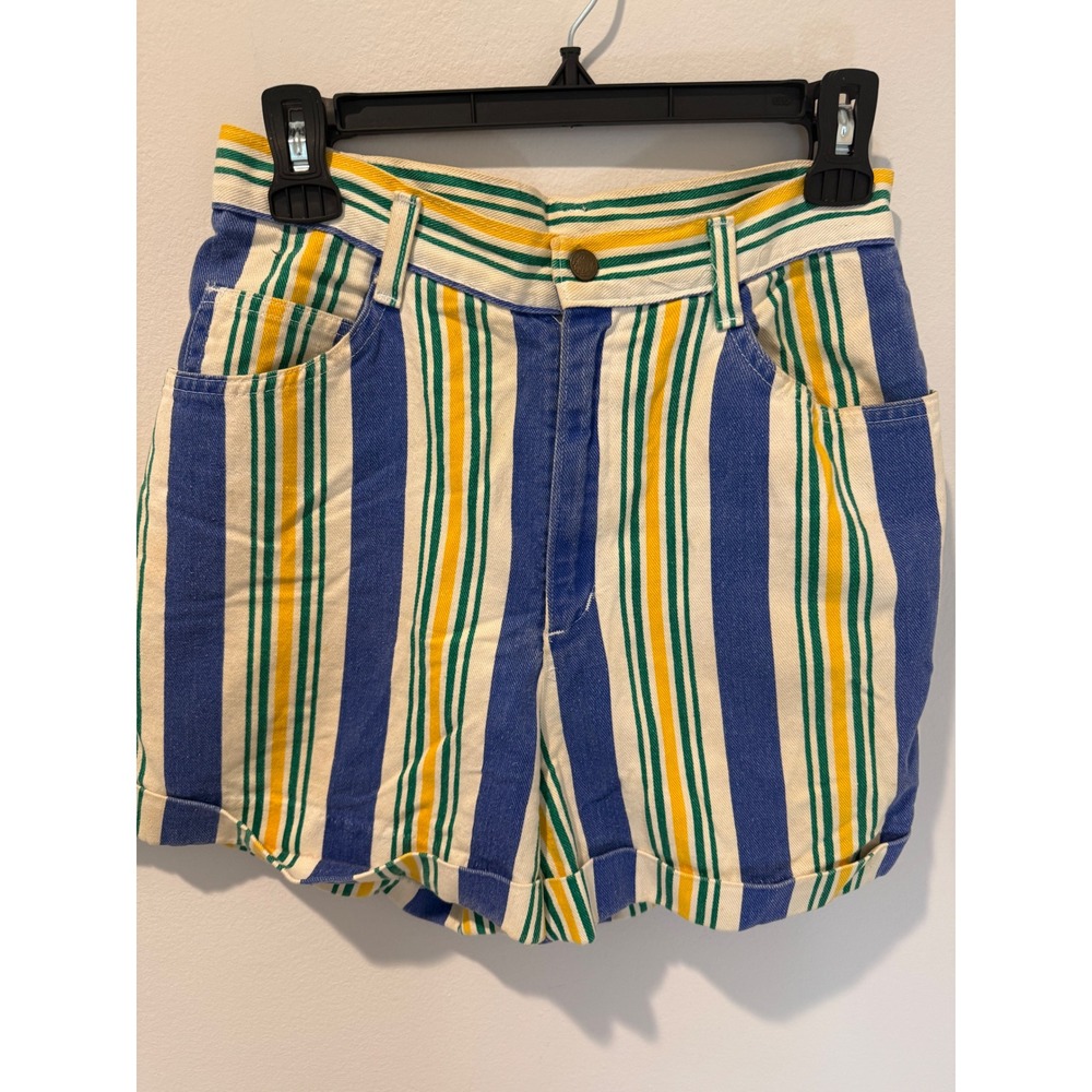 Vintage 90s No Boundaries Striped High Waisted Denim Shorts